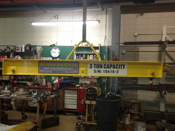 Crane lifting beam manufacturing by Waukesha Crane